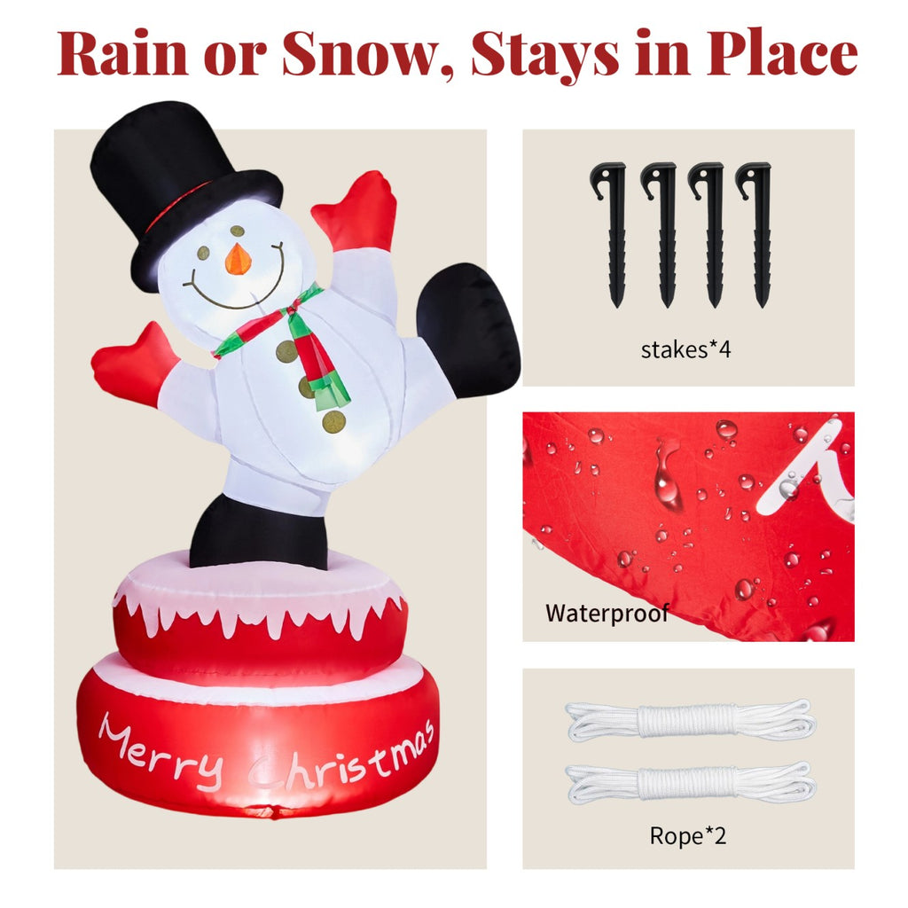 Tcbosik 12 FT Giant Christmas Inflatables Snowman Outdoor Yard Decorations, Blow up Snow Man with Black Hat, Built-in LED Light, Winter Outside Decor for Holiday Party Patio Garden Lawn