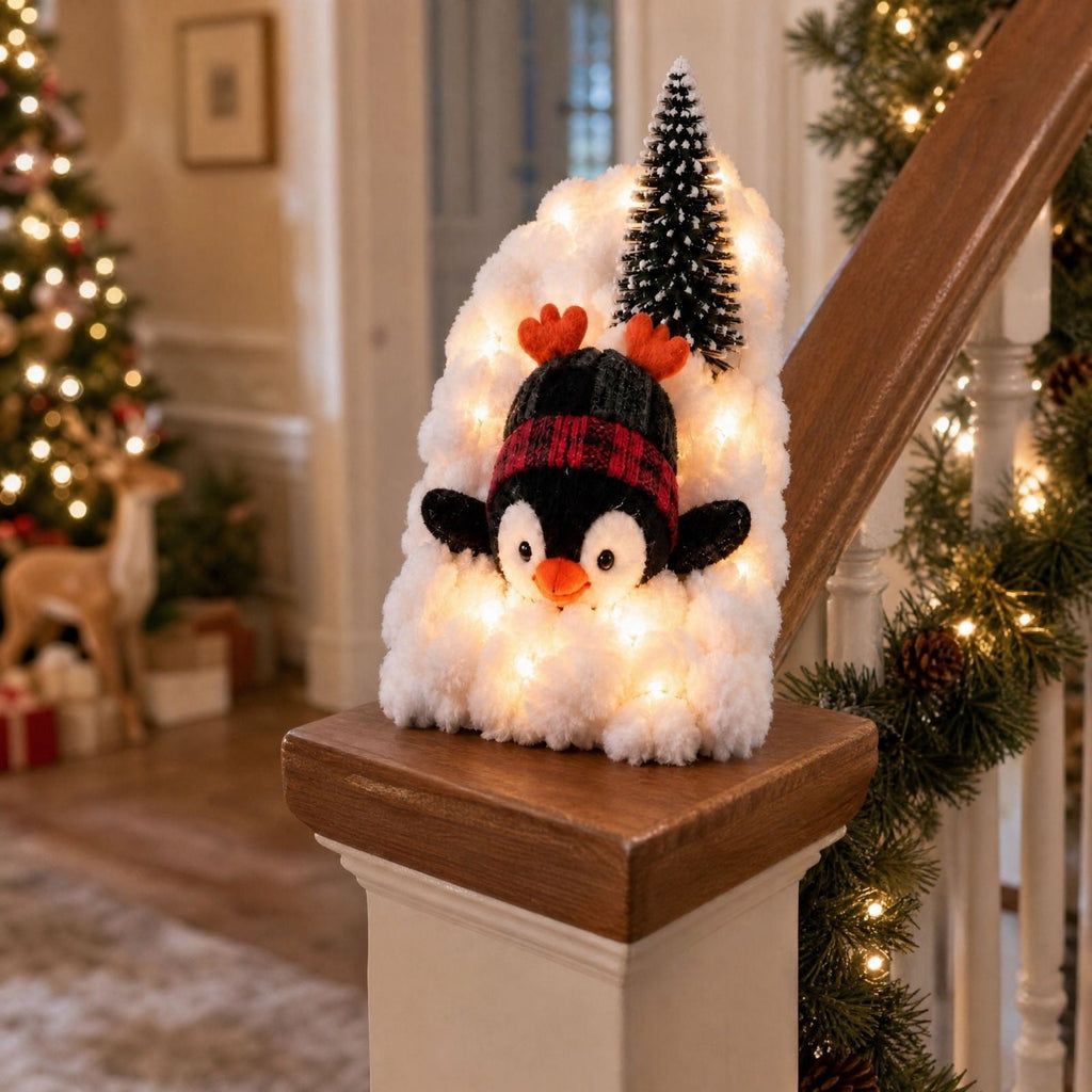 Snowman Magic Fountain, Flowing Snowflake LED Christmas Garden Light,Solar Power and Outdoor Garden Stake for Christmas Yard Decor