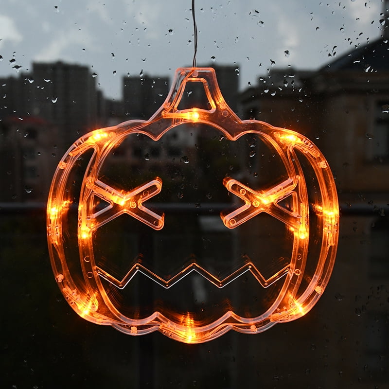Halloween Window Lights Home Indoor LED Pumpkin Spider Ghost LED Sucker Lamp 2024 Halloween Party Hanging Decoration Kids Favors