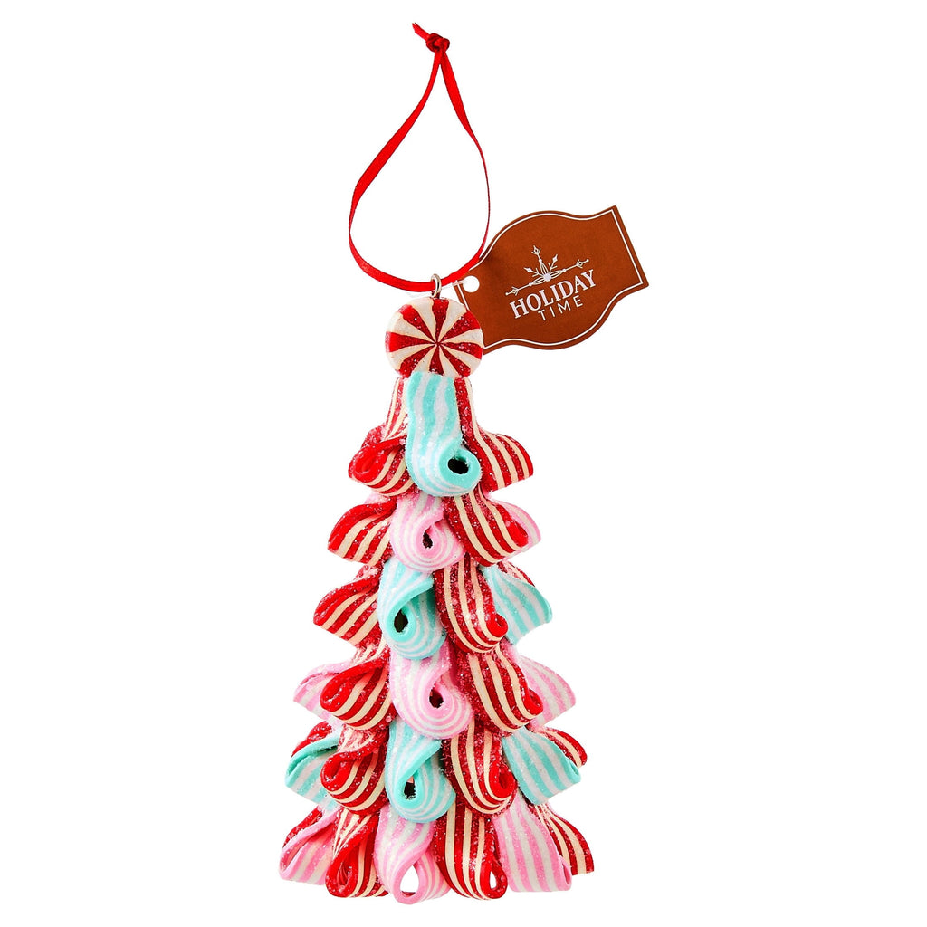 Red/Pink/Blue Ribbon Candy Tree Christmas Ornament, 4.5", by Holiday Time