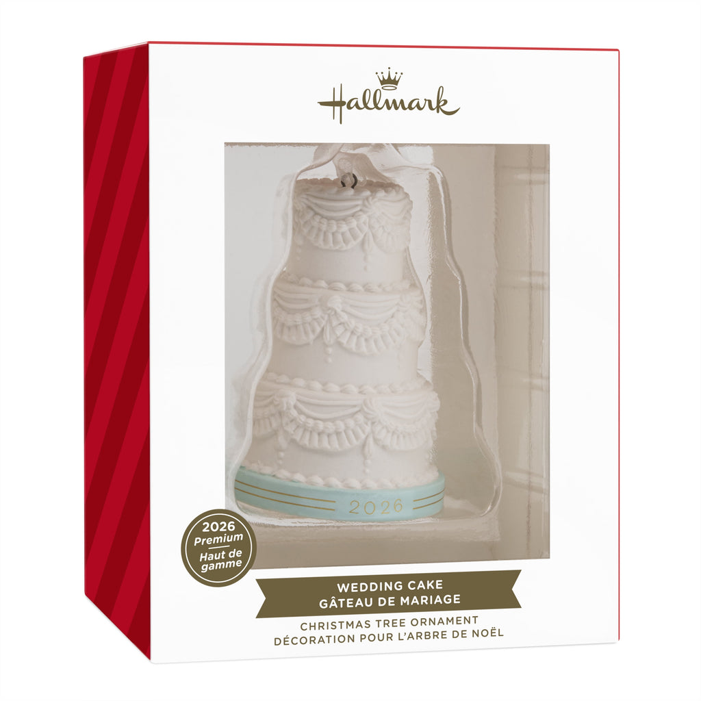 Hallmark Christmas Ornament (Wedding Cake 2026, Porcelain), 1 Count