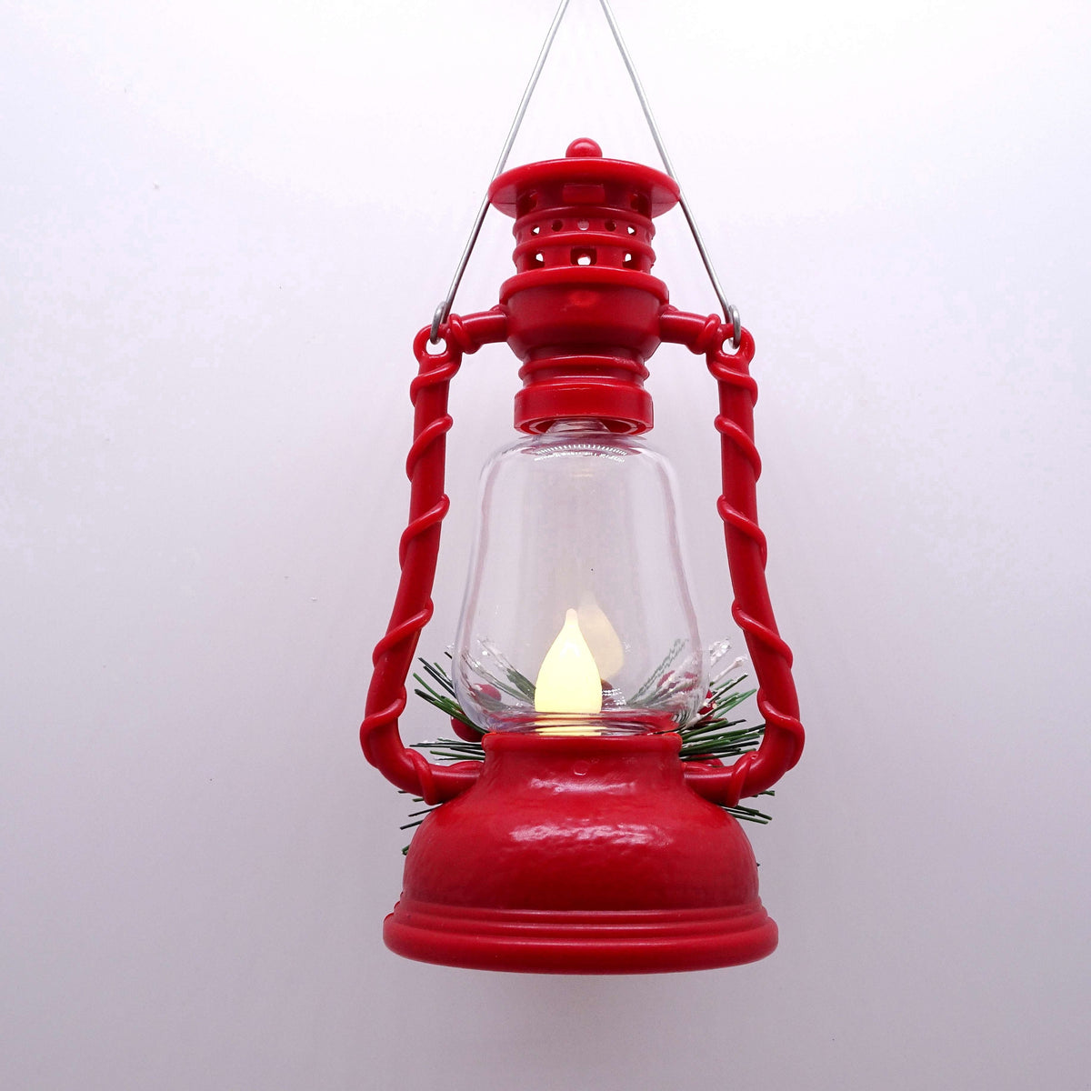 Red LED Lantern Christmas Ornament, 5", by Holiday Time