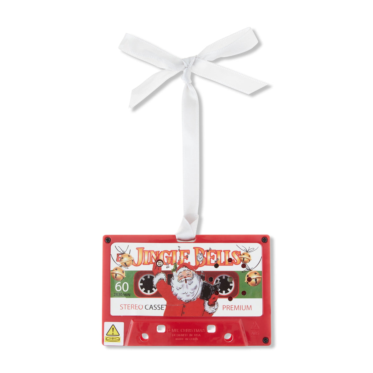 Mr. Christmas Retro Cassette Ornament, Red