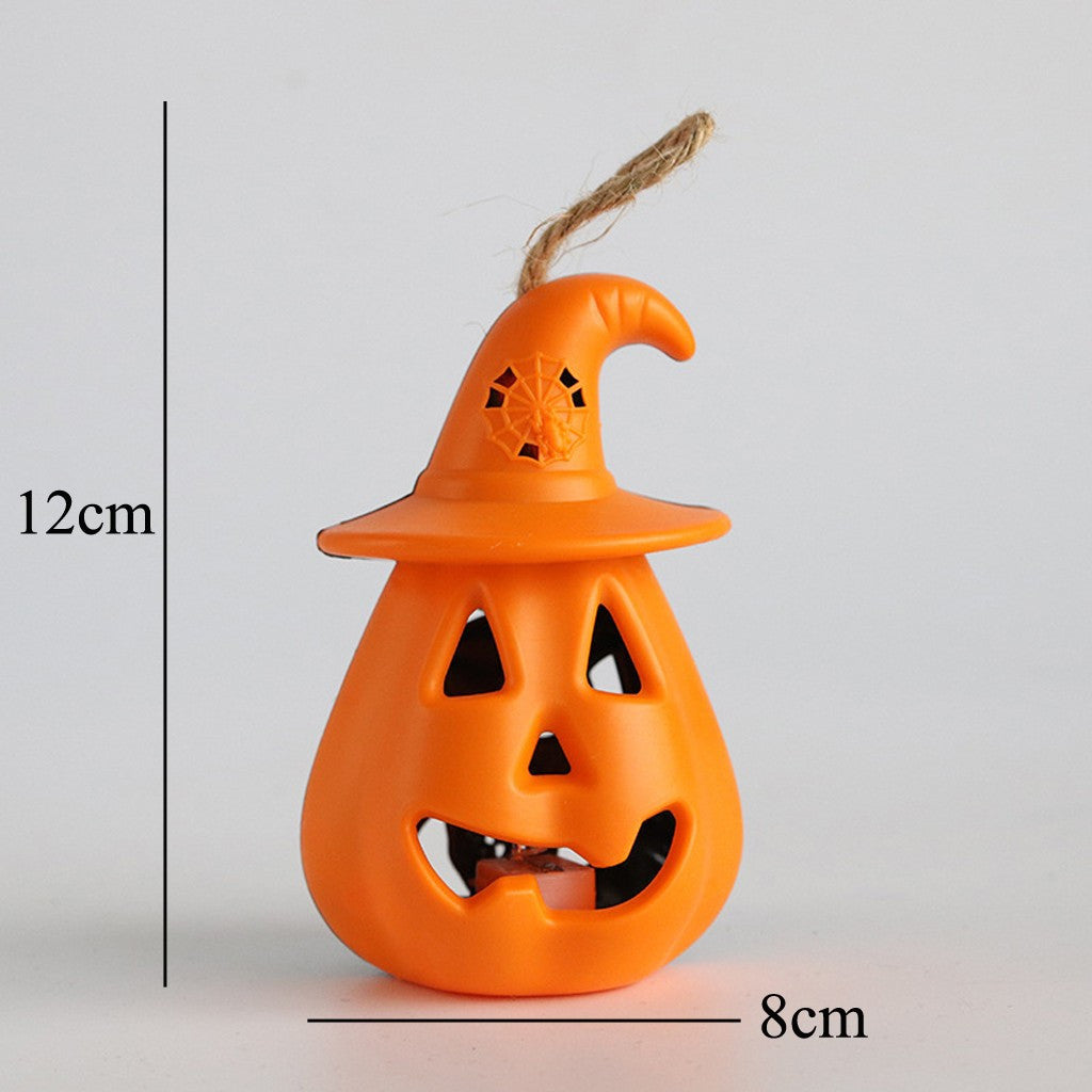 Mini LED Jack O Lantern - Battery Operated Halloween Decor with Flickering Light - 3.1 Inch Plastic Pumpkin for Porch, Pathway & Party Scary Display