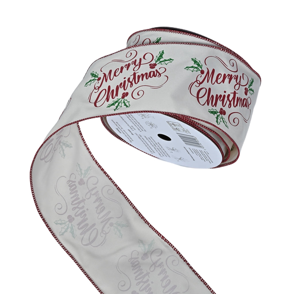 Multicolor Merry Christmas Ribbon, 3.5" x 35', by Holiday Time