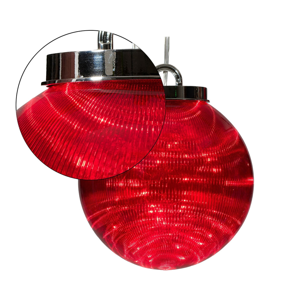 Indoor/Outdoor LED 8-Function Shatterproof Christmas Ornament Decoration with 100 LED Lights, Red, 11.8", by Holiday Time