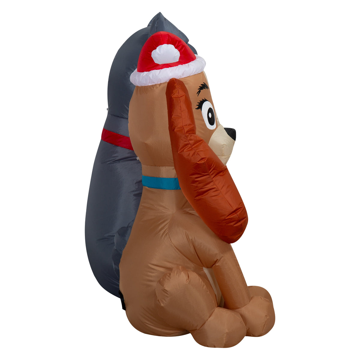 Gemmy Airblown Disney Lady and the Tramp Scene Christmas Inflatable, 4-Ft, LED Yard Decor