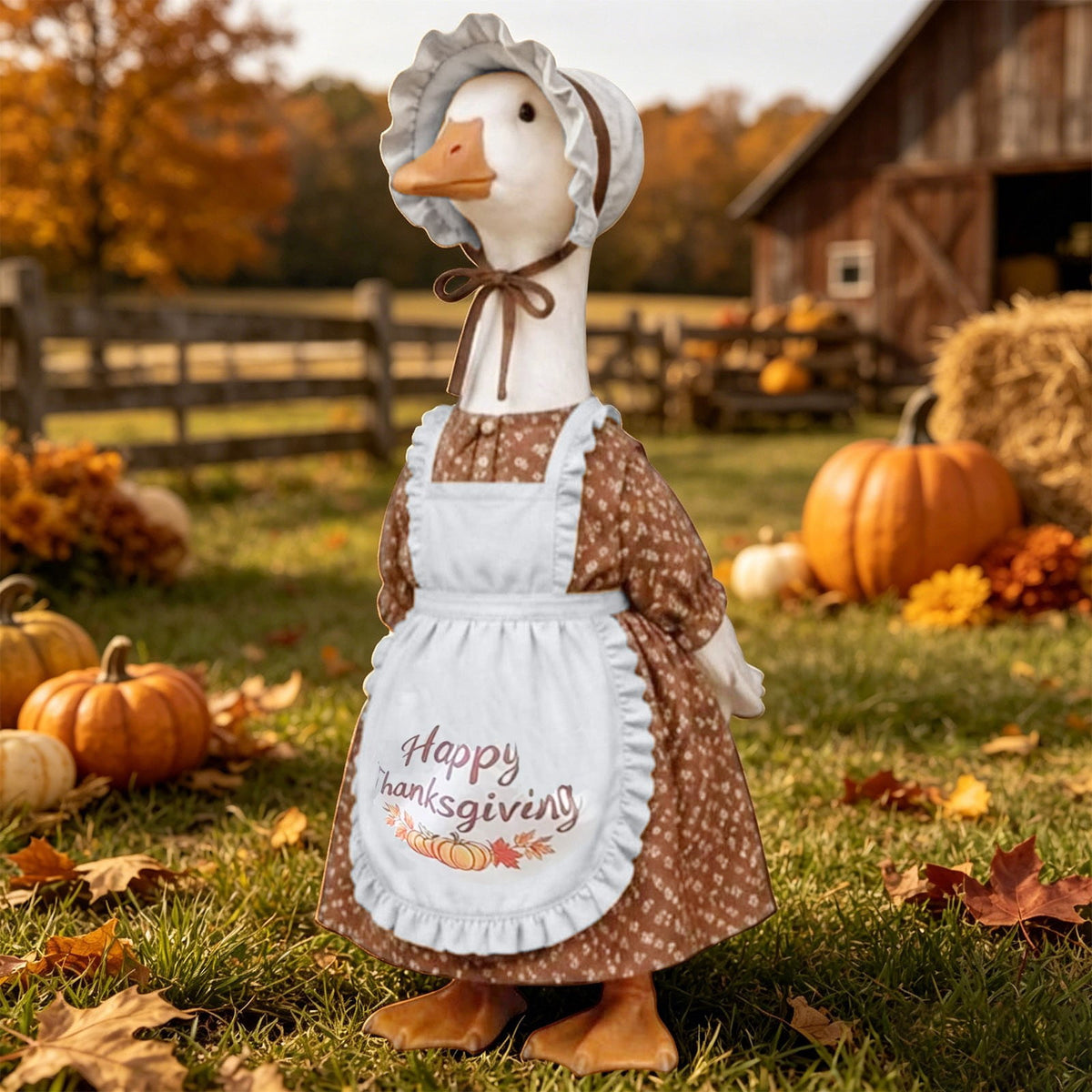 Lzobxe Porch Goose Clothes, Casual Style Lawn Yard Garden Decor for 23" High Cement or Plastic Geese, Goose Costume for All Season and Occasiona