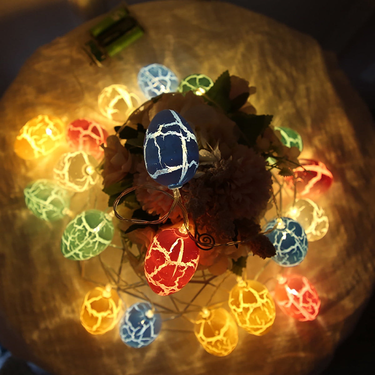 XGFHYJEH Easter Lighted Window Decorations, Easter Egg Lights, Easter Lights, Egg String Lights, Easter Decorations Indoors, Easter Hanging Decoration