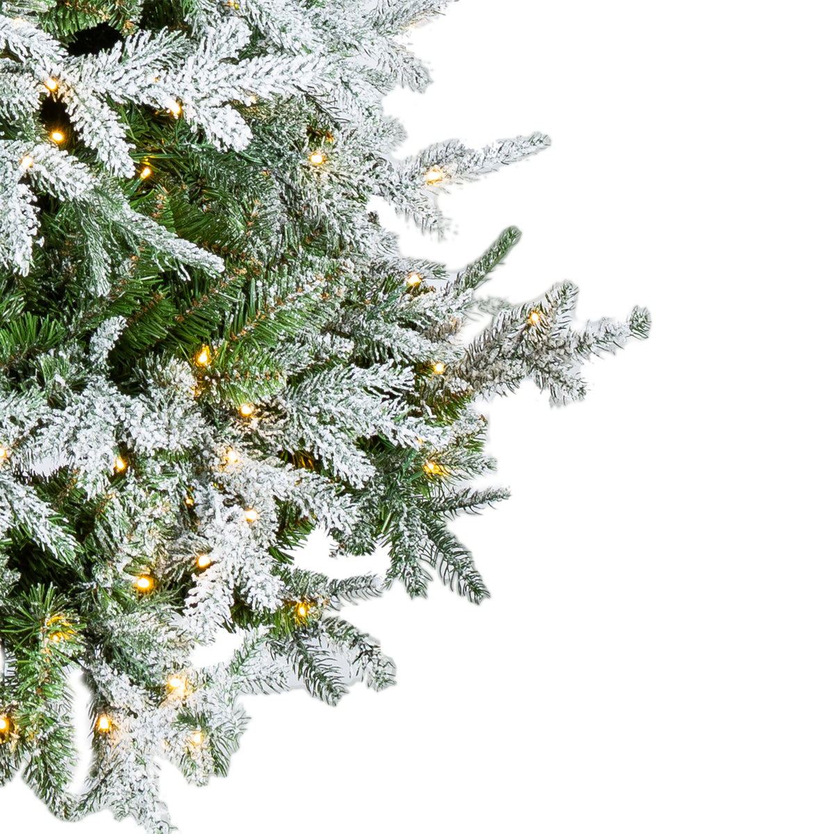 7.5 ft. Pre Lit Clear Natural Cut Flocked Spruce