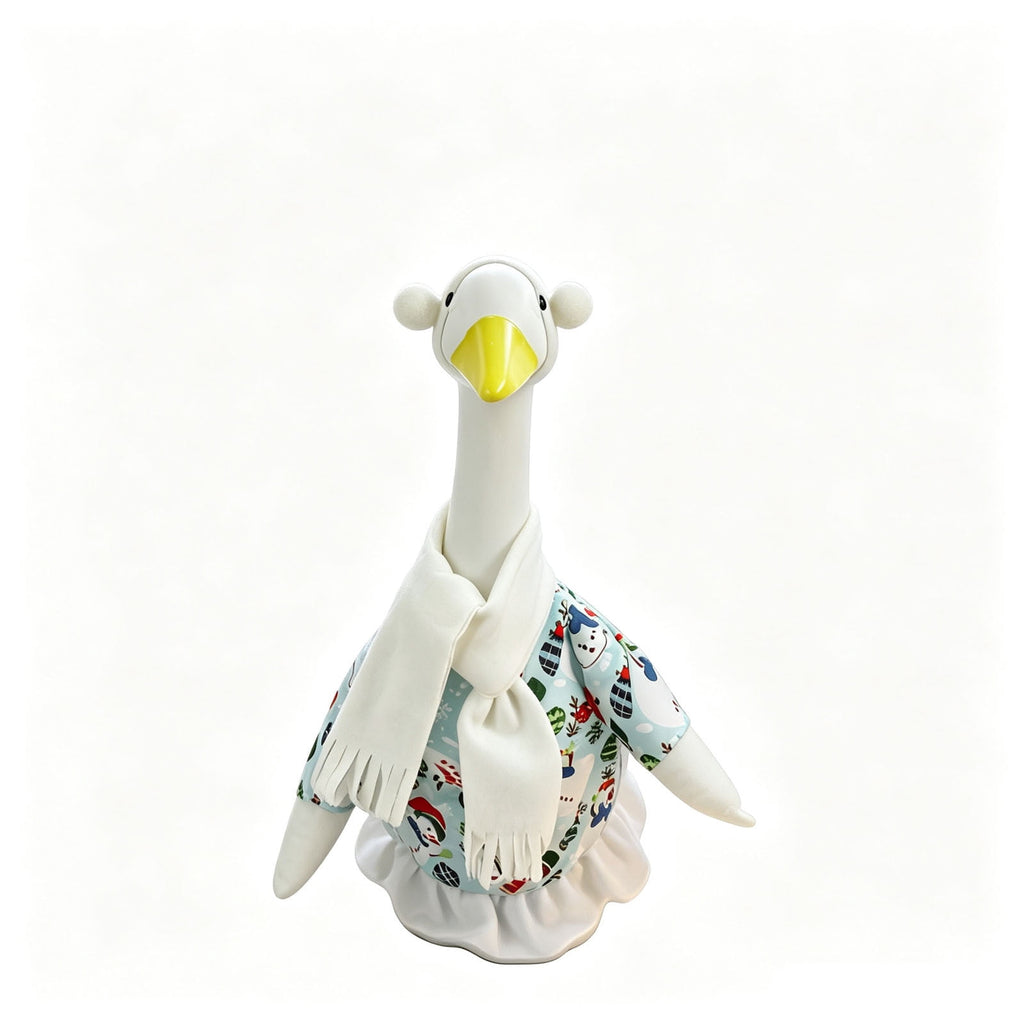 Lzobxe Porch Goose Clothes, Casual Style Lawn Yard Garden Decor for 23" High Cement or Plastic Geese, Goose Costume for All Season and Occasiona