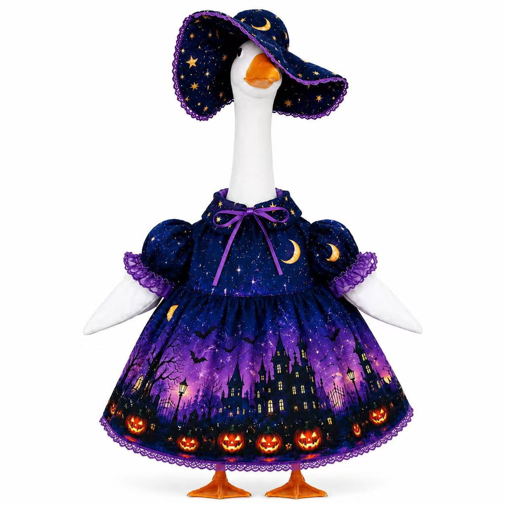 Lzobxe Porch Goose Clothes, Casual Style Lawn Yard Garden Decor for 23" High Cement or Plastic Geese, Goose Costume for All Season and Occasiona