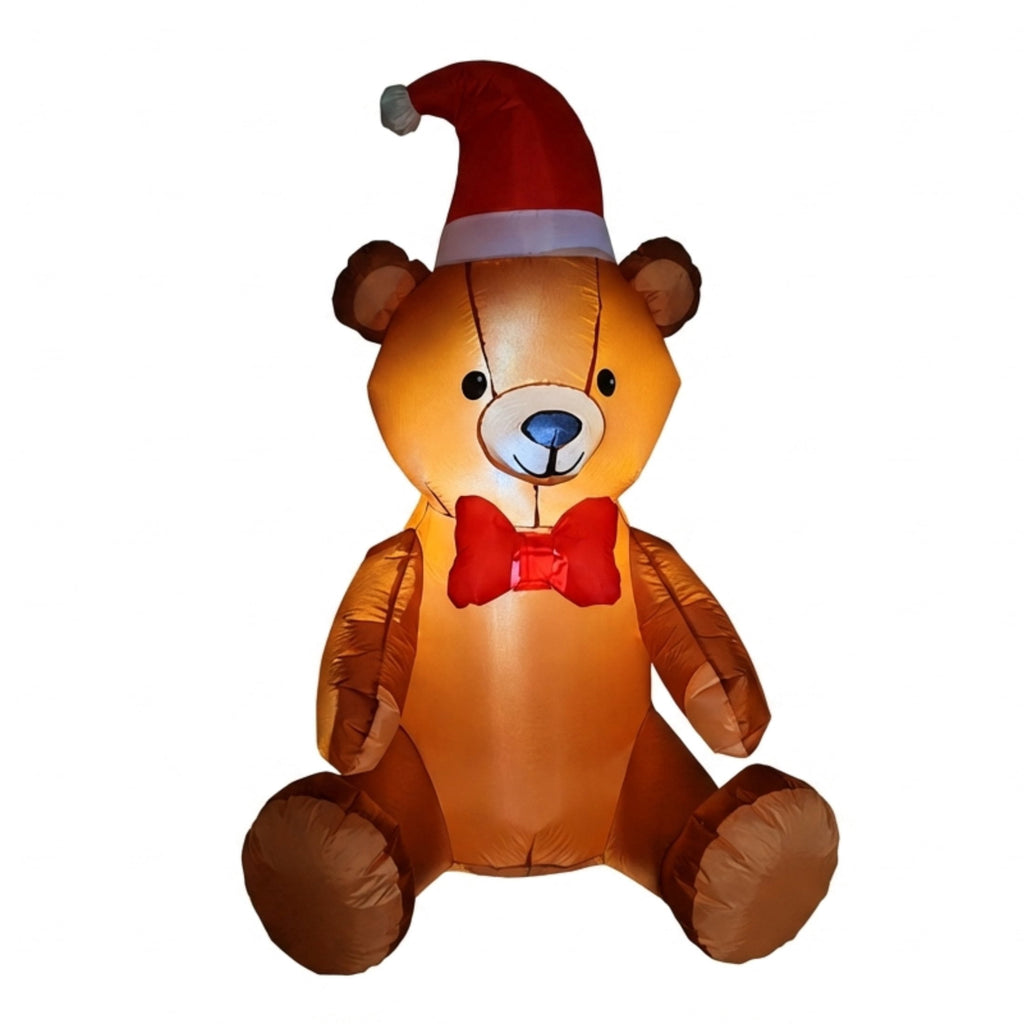 Brown Bear Christmas Airblown Yard Inflatable, 4', by Holiday Time