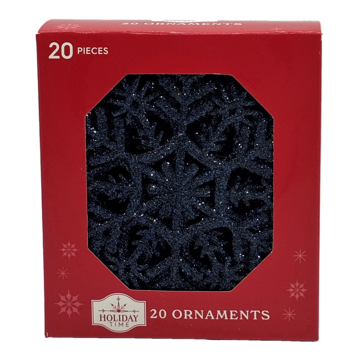 20-Count Pink Glitter Snowflake Christmas Ornaments, 3.9", by Holiday Time