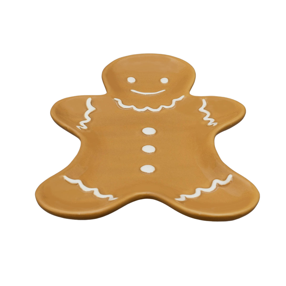 Holiday Time Gingerbread Man Appetizer Plates, 4-Pack