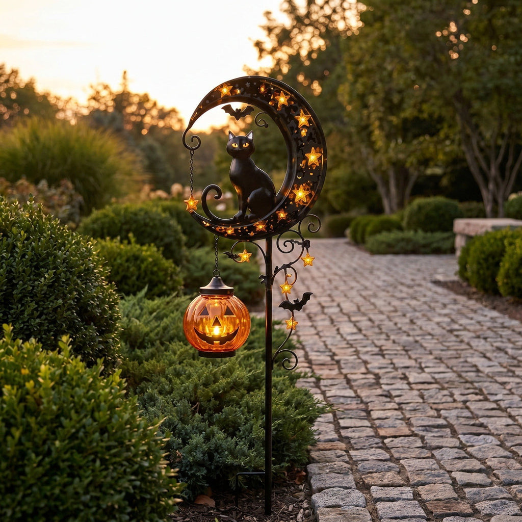 Stijggn Halloween Pumpkin Stake Solar Garden Lights, Waterproof Multi Branch Little Pumpkin Lantern Garden Stake Lights Outdoor Walkway Yard Garden Decoration