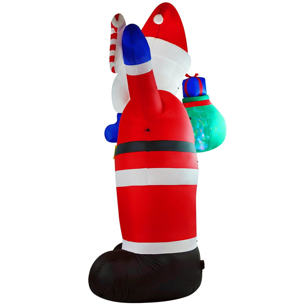Yexmas 8FT Christmas Inflatable Santa Claus Outdoor Decorations,Blow Up Santa Claus with Gifts Bag, Built-in Brilliant LED Lights Xmas Inflatables Yard Decor