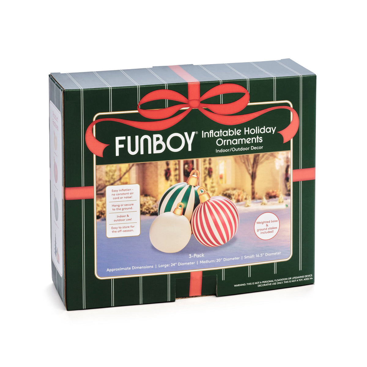 Funboy Inflatable Holiday Tree Cones, 3-Pack – Indoor/Outdoor Christmas Decorations