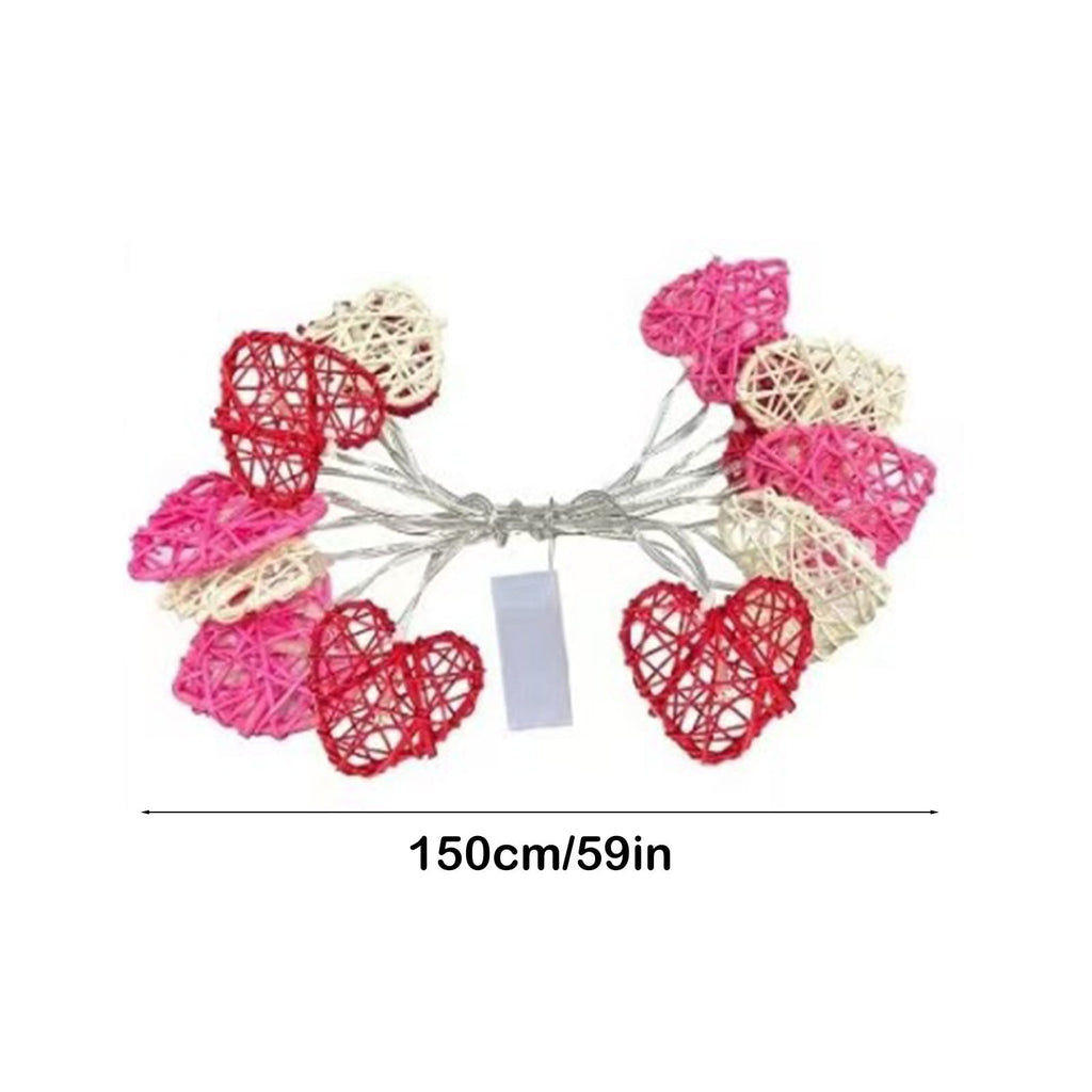 XGFHYJEH 5ft Valentines Day Decorations, Valentines Day Lights, Valentines String Lights, Valentine's Day Decor, Heart String Lights, Battery Operated