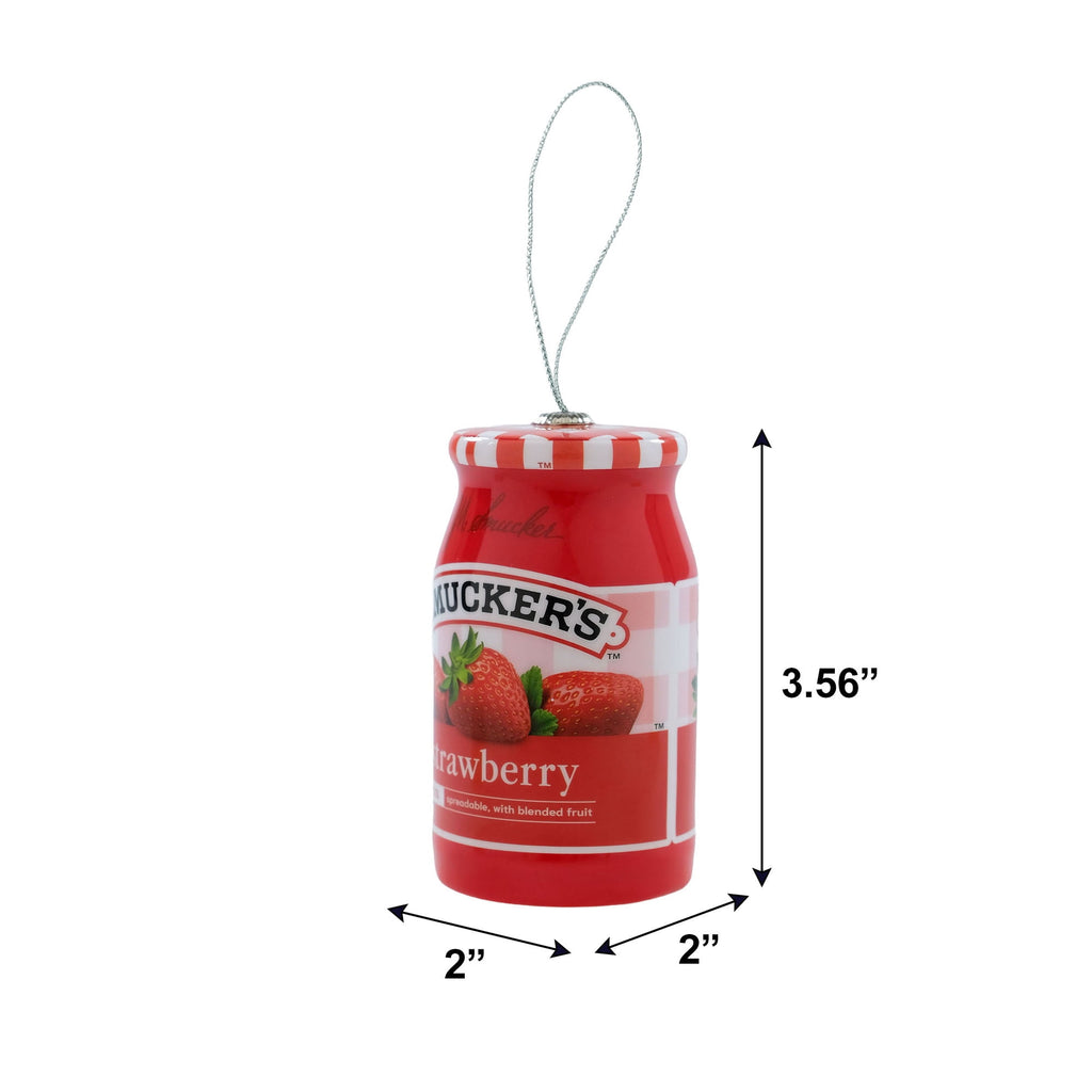 Smucker's Strawberry Jam Jar Figural Christmas Tree Ornament