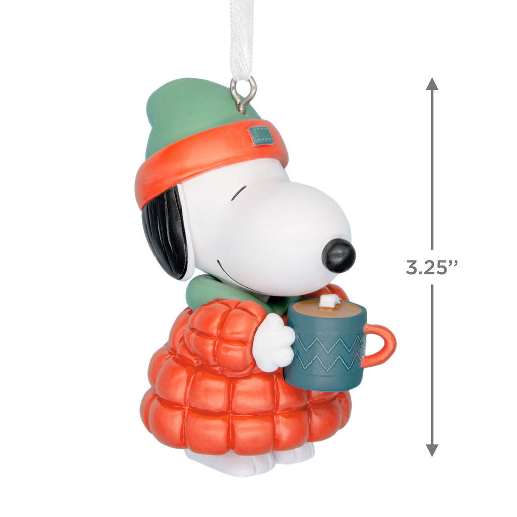 Hallmark Christmas Ornament (Peanuts Snoopy With Hot Cocoa), 1 Count