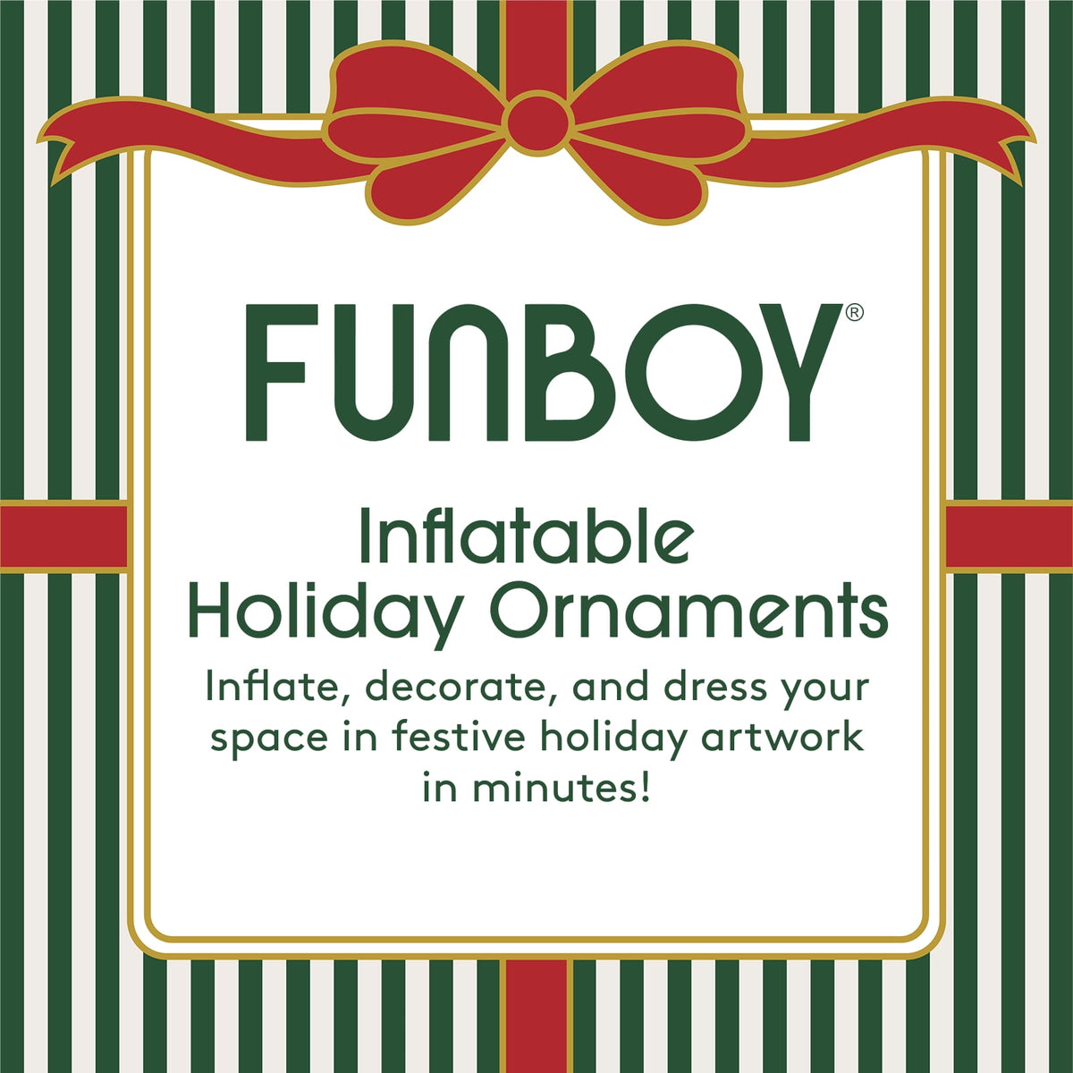 FUNBOY Inflatable Holiday Ornaments – 3-Pack