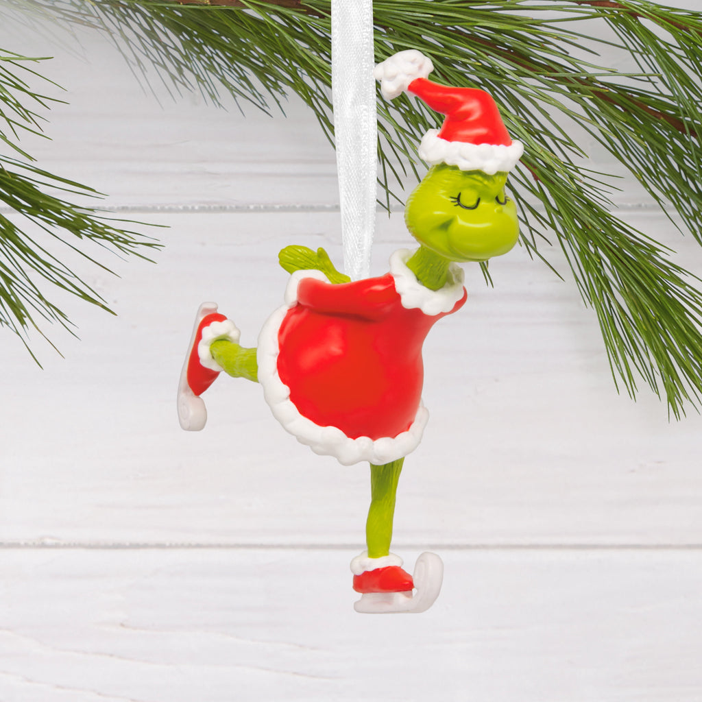 Hallmark Christmas Ornament (Grinch Ice Skating), 1 Count