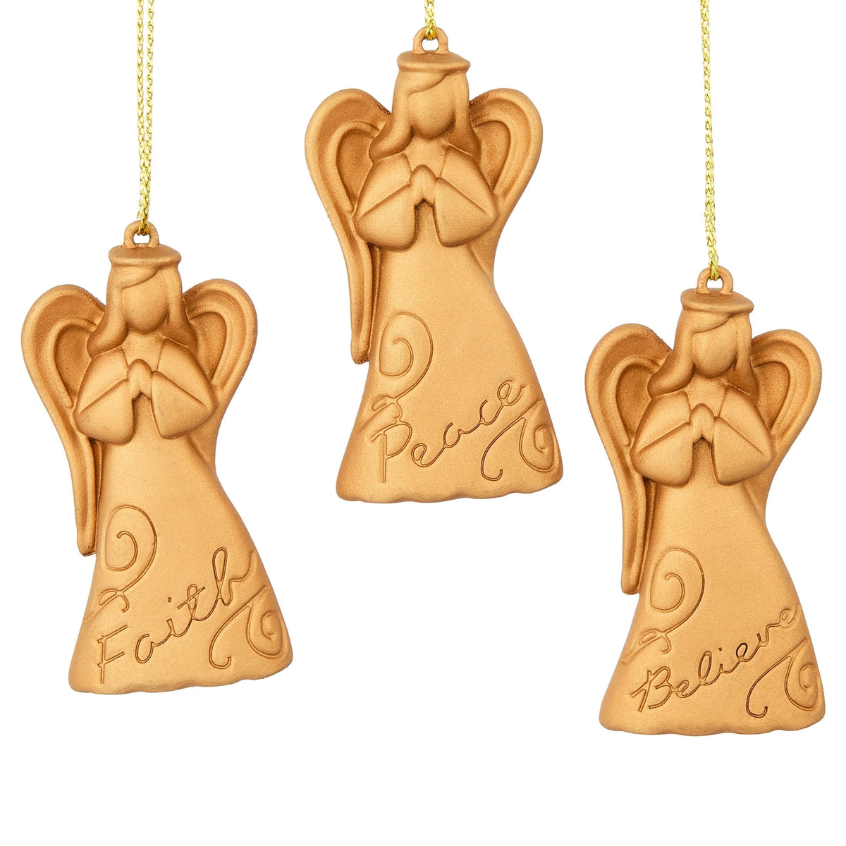6-Count Gold Angel and Cross Mini Christmas Ornaments, by Holiday Time