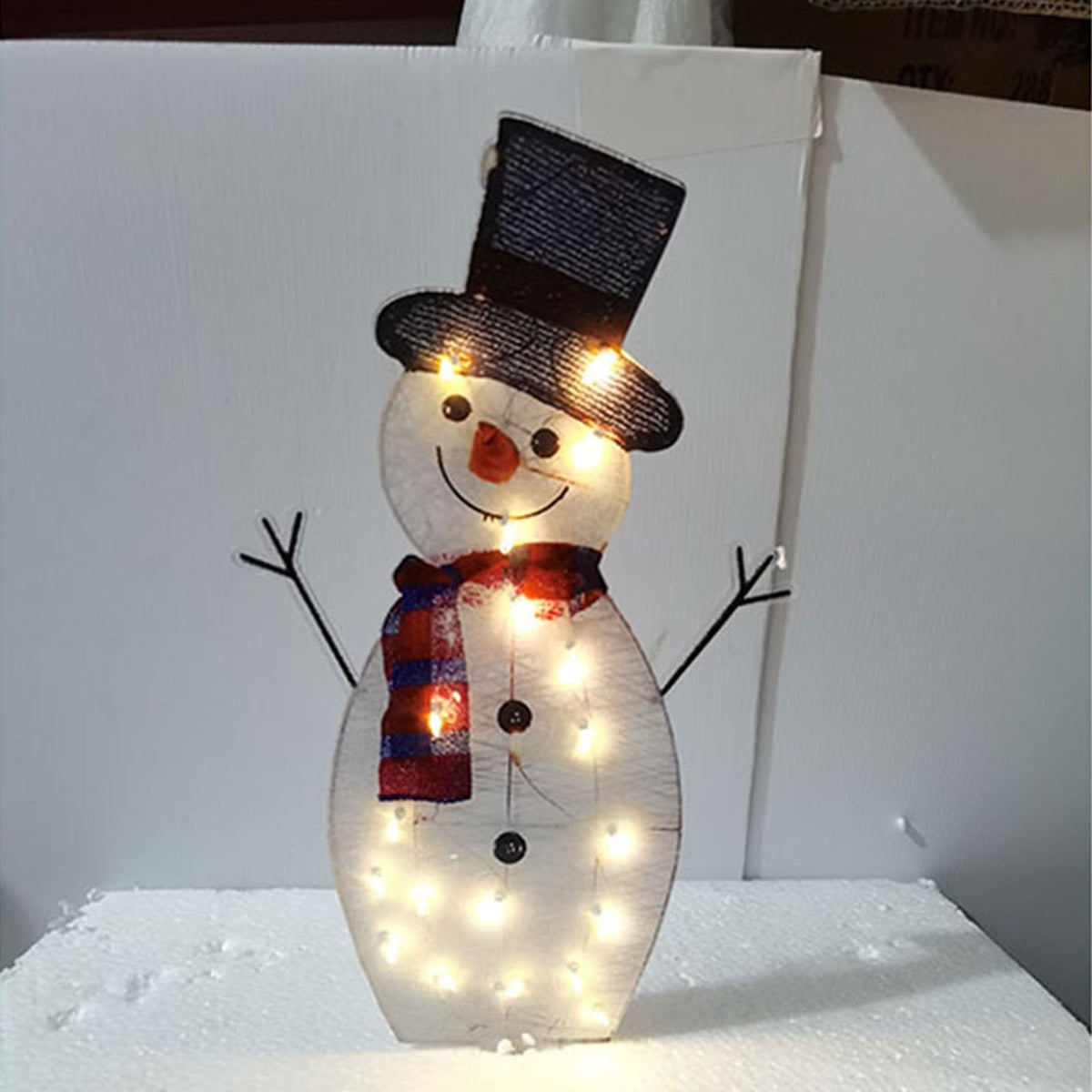 SLYNSHome 3Pcs Christmas Garden Lights Pre-lit LED Light Up Snowman Christmas Decoration for Yard Luminescent Decoration for Xmas Front Door Pathway Lawn Patio Xmas Ornament Supplies ()