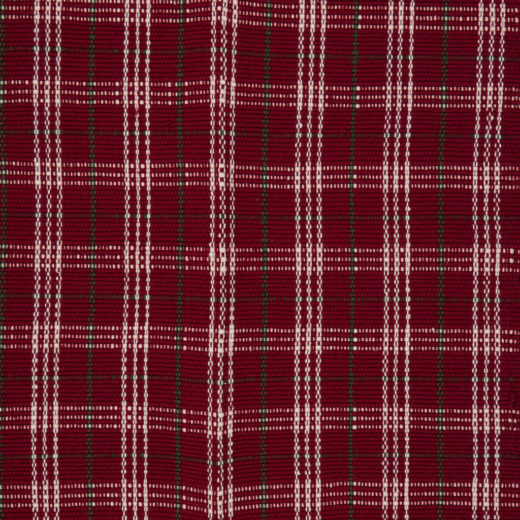 My Texas House Red Holiday Plaid Indoor/Outdoor Layering Christmas Rug, 24" x 38"