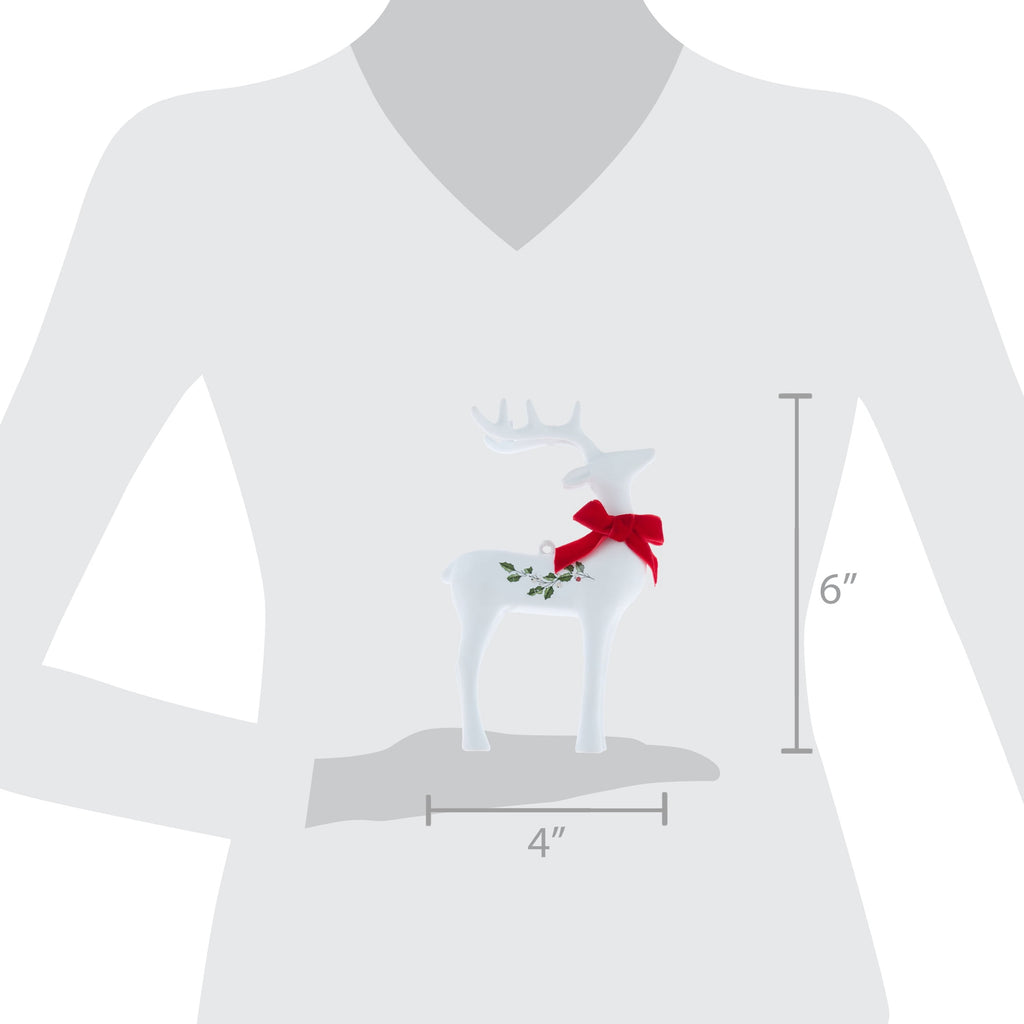 White/Red/Green Reindeer Christmas Ornament, 6", by Holiday Time