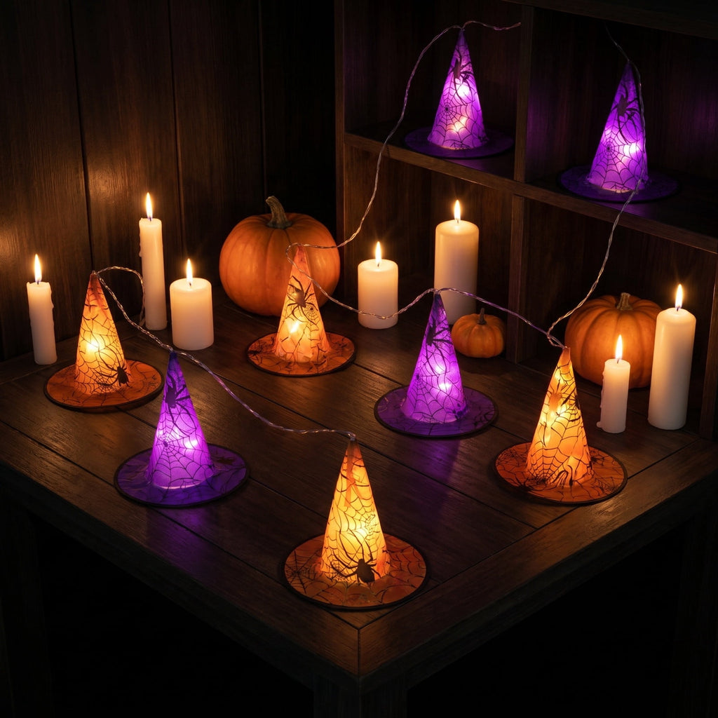 AZXY Halloween String Lights, Ghost Shaped White Halloween Lights, Indoor Outdoor Halloween Decor, Halloween Party Indoor Decor, Battery 5 FT Halloween Decorations, Stair Mantel Patio Halloween Decor