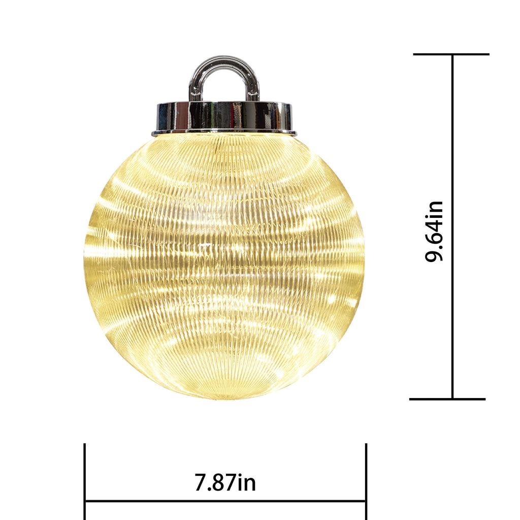 Indoor/Outdoor Giant LED Ornament Christmas Lights with 50 LED Lights, Warm White, Set of 2, by Holiday Time