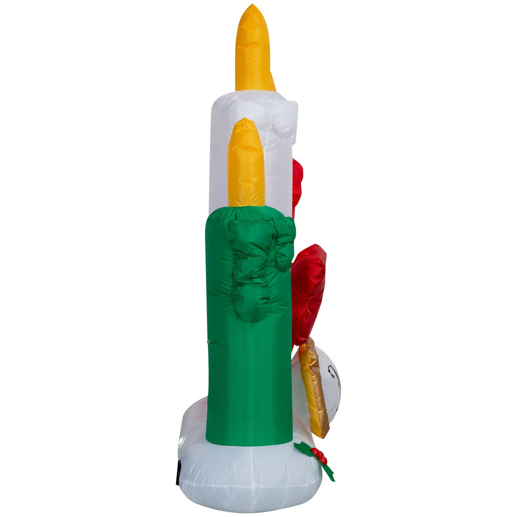 Multicolor Noel Candles Christmas Airblown Yard Inflatable, 5', by Holiday Time