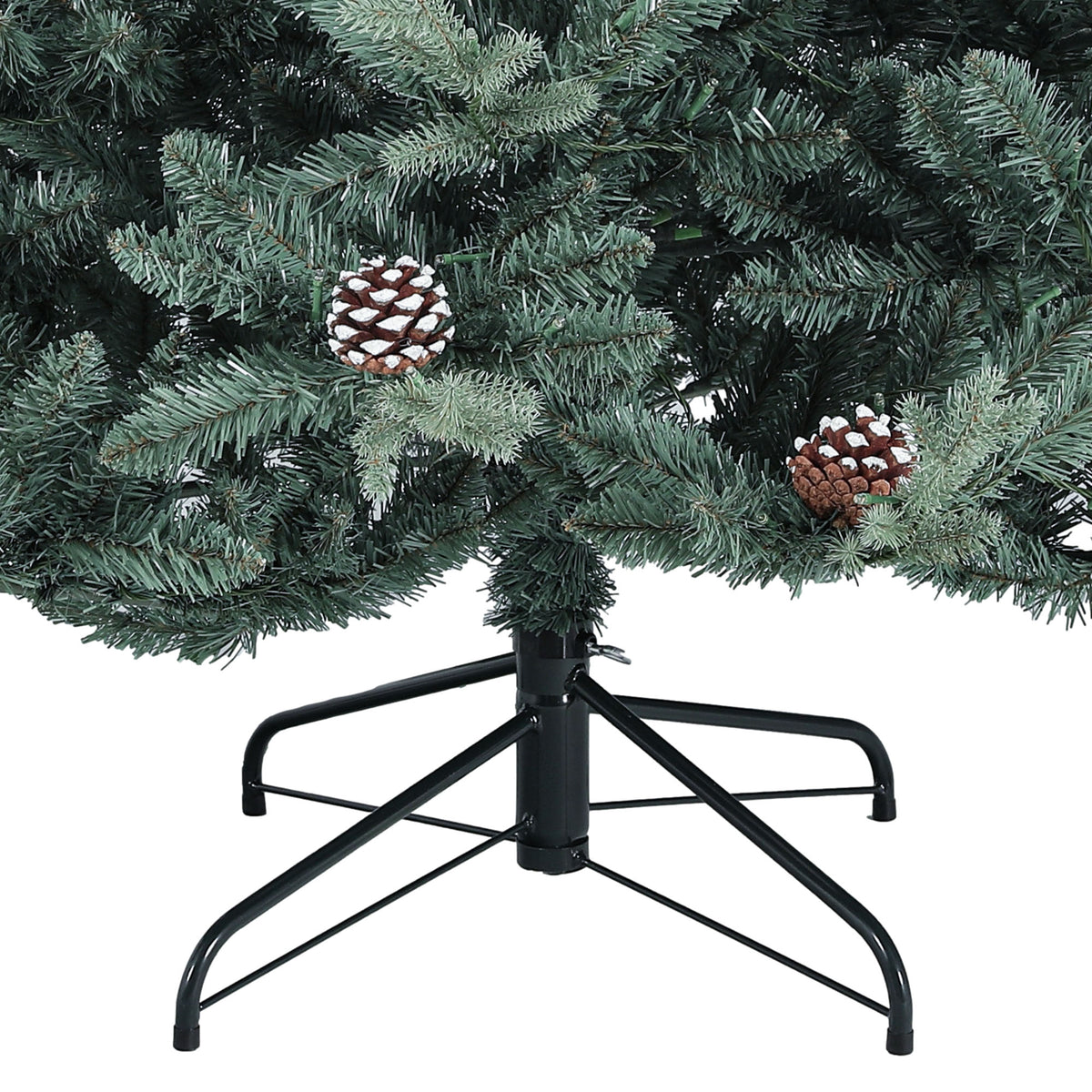 Dextrus 7.5 ft Prelit Spruce Christmas Tree with 51 Pine Cones, Hinged Artificial Christmas Tree with 1938 PE&PVC Tips & 500 Lights,11 Light Modes, Remote Control