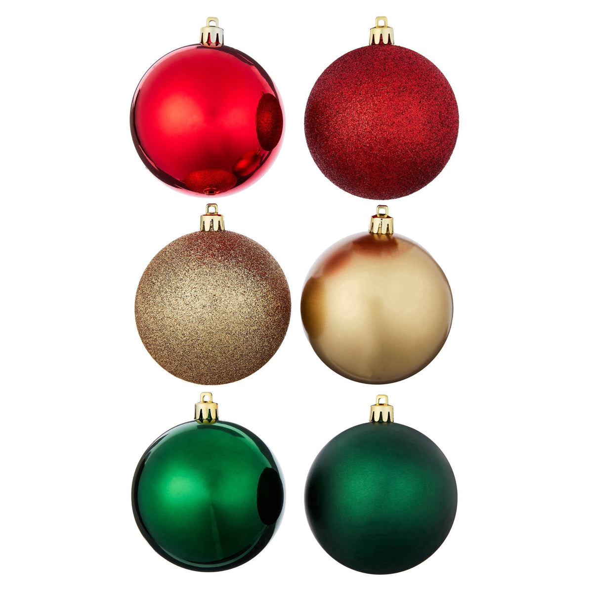 8-Count Champagne and White Ball Shatterproof Christmas Ornaments, 4.5", by Holiday Time