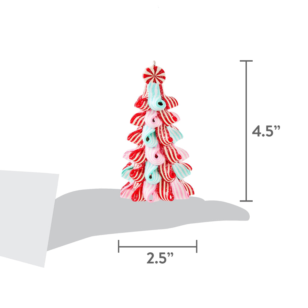 Red/Pink/Blue Ribbon Candy Tree Christmas Ornament, 4.5", by Holiday Time