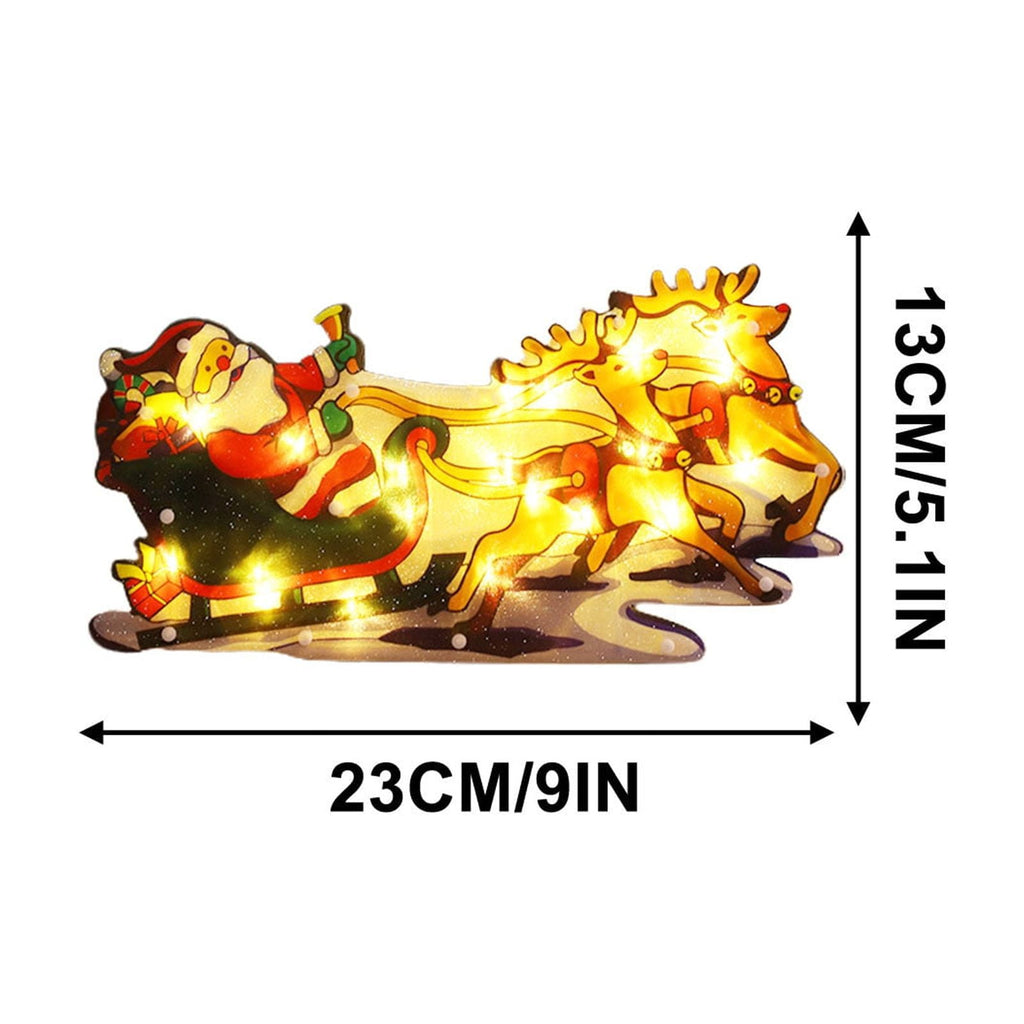 RXIRUCGD Christmas Window Hanging Lights Decorations, Christmas Window Lights with Suction Cup, Battery Operated Hanging Christmas Window Lights Indoor for Xmas Tree Fireplace Door Window Decor