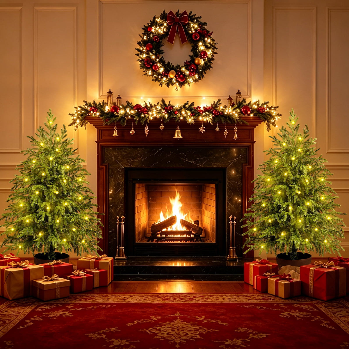 Yastouay 2FT Tabletop Christmas Tree Artificial Norfolk Pine Pre-Lit Xmas Tree with Lights for Front Porch Indoor Outdoor Christmas Decor