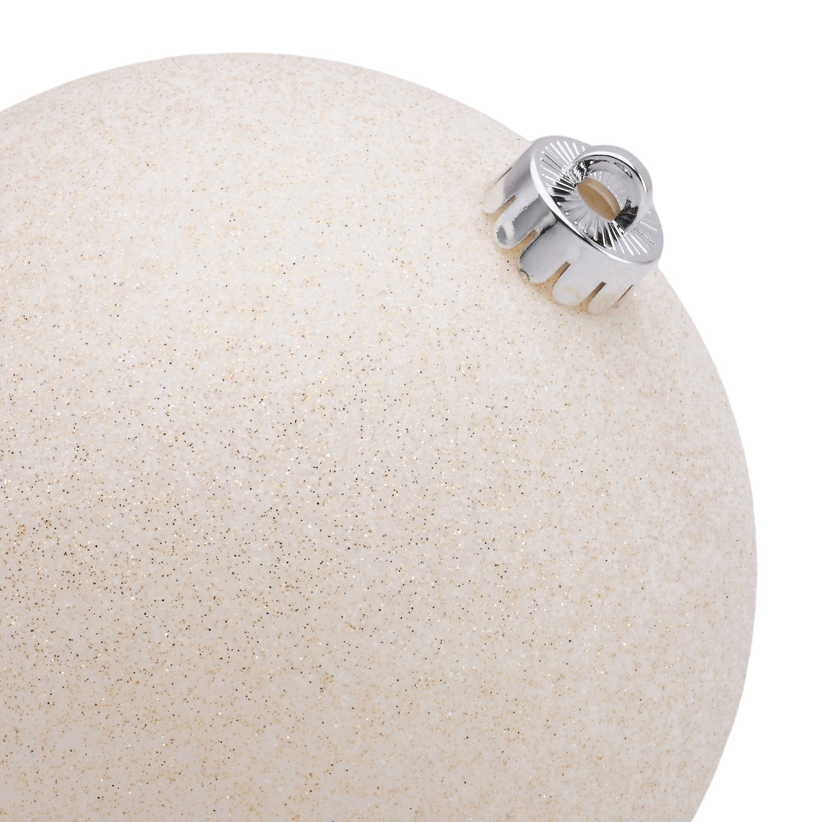 4-Count Champagne and Cream Ball Shatterproof Christmas Ornaments, 6", by Holiday Time