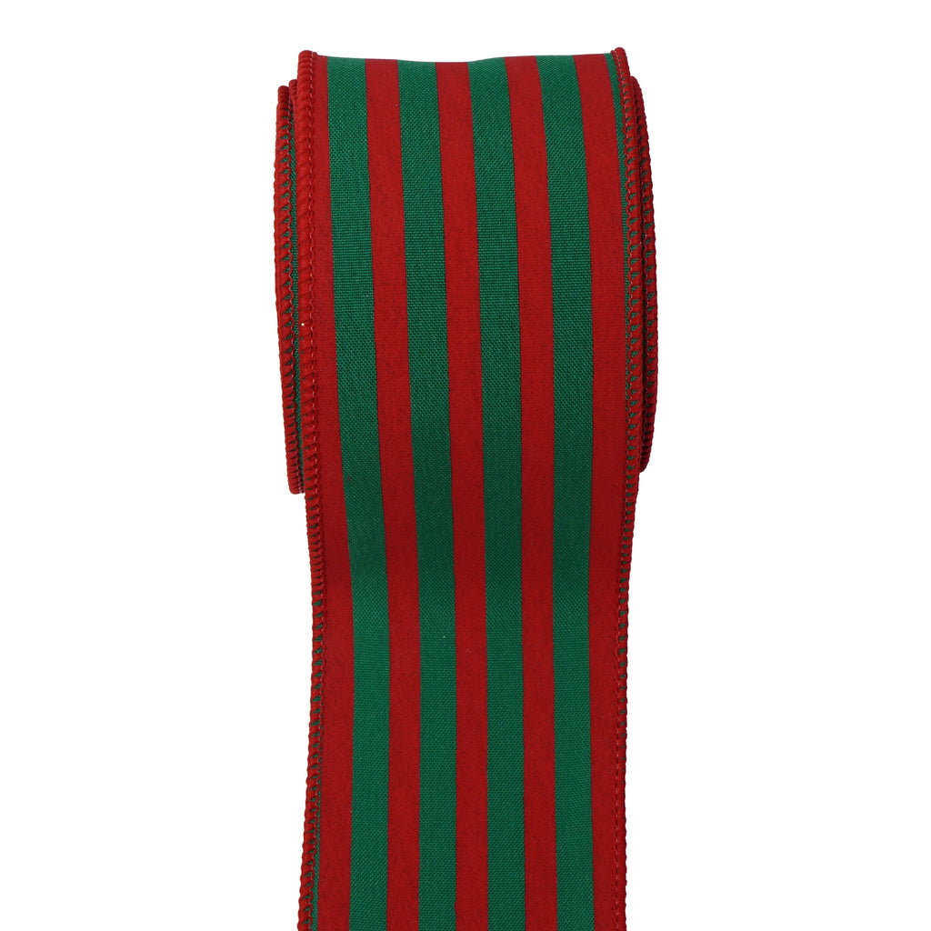 Red and Green Striped Christmas Ribbon, 2.5" x 25', by Holiday Time