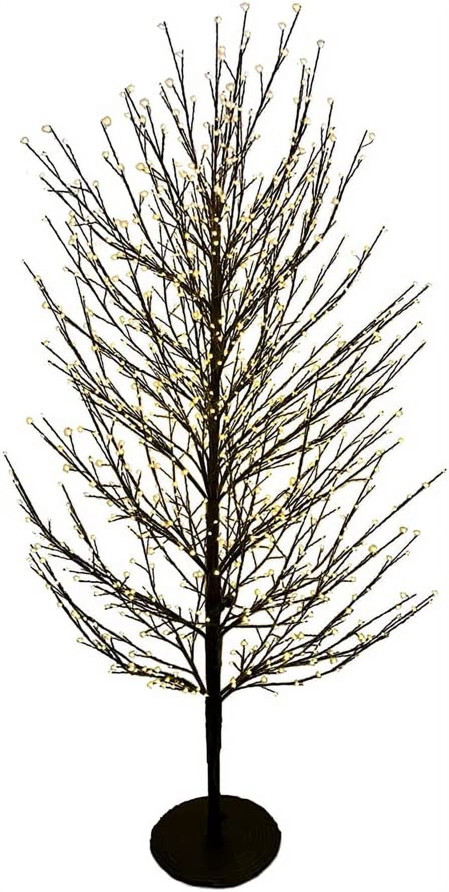 Kurt Adler 5-Foot Dark Brown Twig Tree and 1250 Warm White Cluster LED