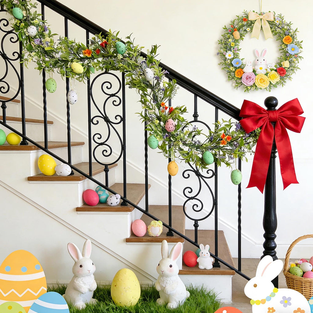 XGFHYJEH Easter Lighted Window Decorations, Easter Egg Lights, Easter Lights, Egg String Lights, Easter Decorations Indoors, Easter Hanging Decoration