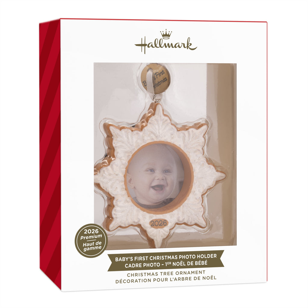 Hallmark Ornament (Baby First Cmas 2026 Snowflake Photo Frame), 1 Count