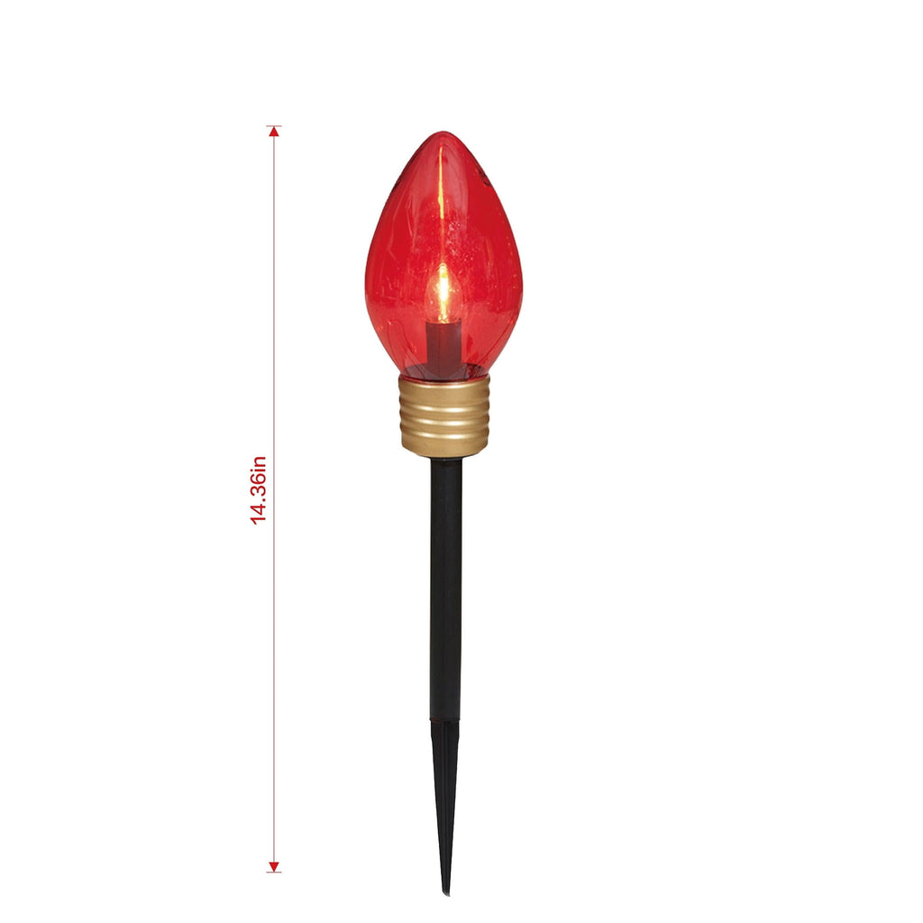 Indoor/Outdoor Jumbo LED C9-Style Christmas Bulb Pathway Lights, Multicolor, Set of 4, by Holiday Time