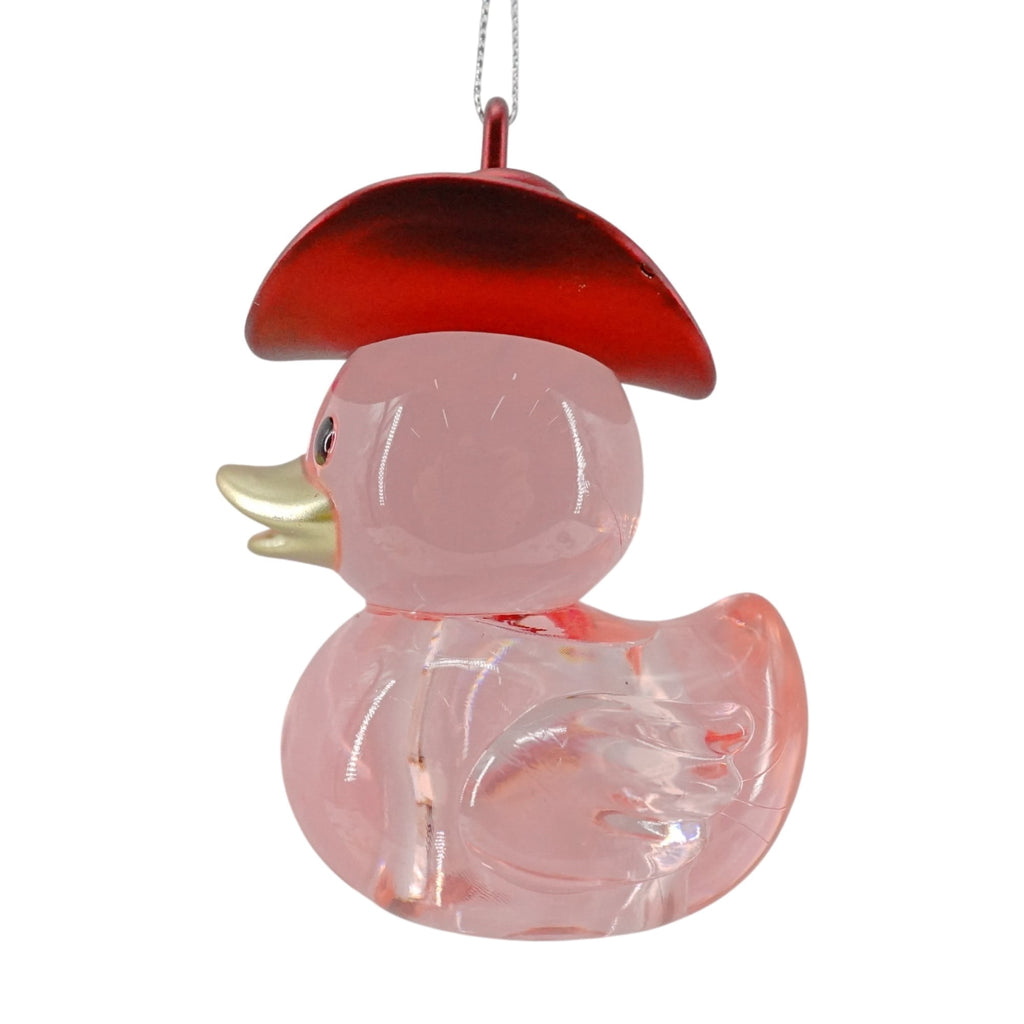 Pink Rubber Duckie with Cowboy Hat Christmas Ornament, 3", by Holiday Time