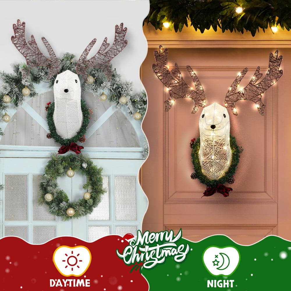 JOY Letter Sign Decoration - Lighted Home Scene Yard Sign Decor with Warm White Light - Indoor Outdoor Christmas Display for Lawn Garden - 47.2in Tall