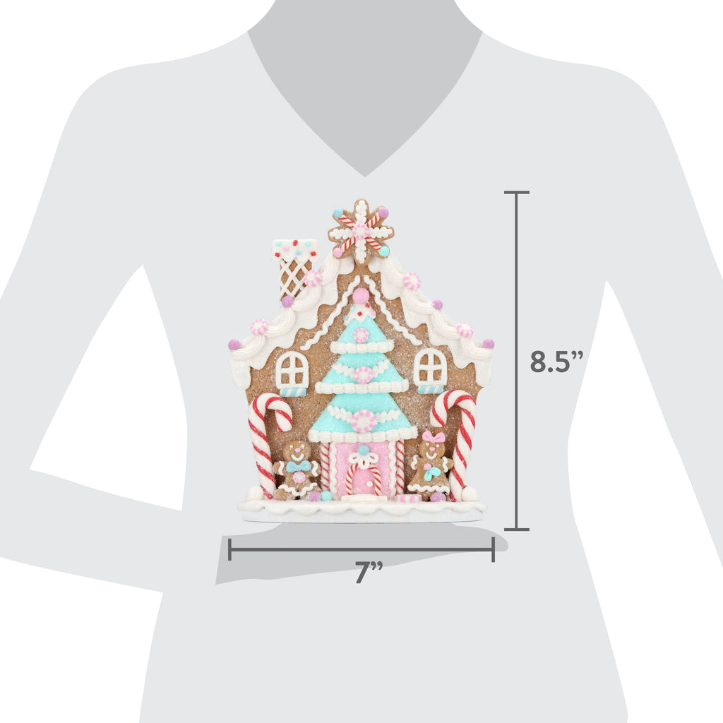 Clay Dough Gingerbread Candy Cane House Christmas Decoration, Multicolor, 8.5", by Holiday Time