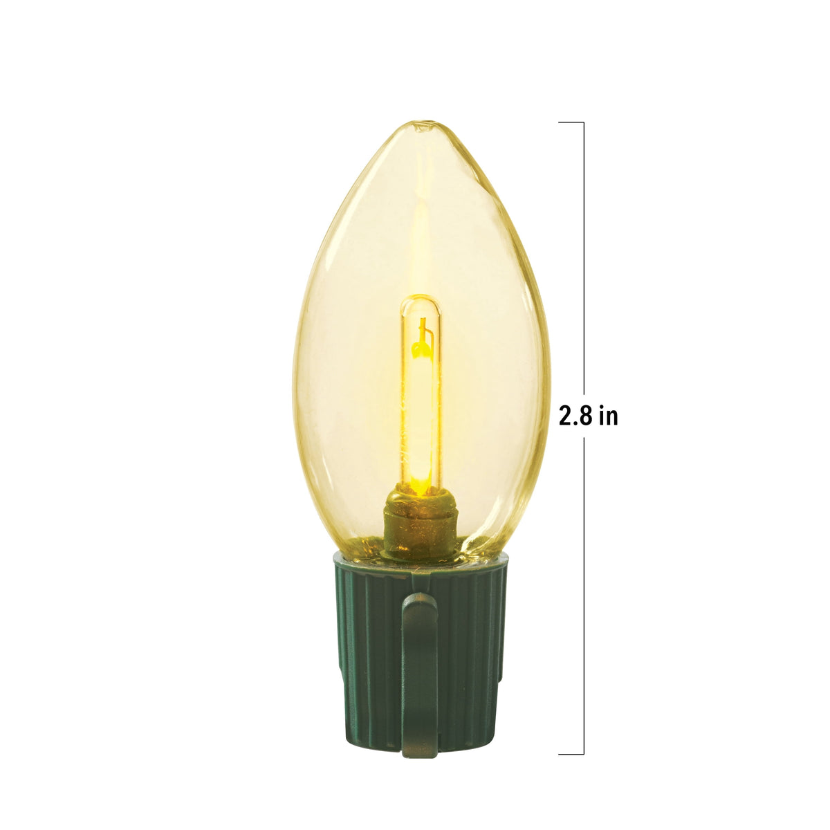 Indoor/Outdoor 25-Count LED Extra Bright Vintage-Style C9 Christmas String Lights, Warm White, Green Wire, 14', by Holiday Time