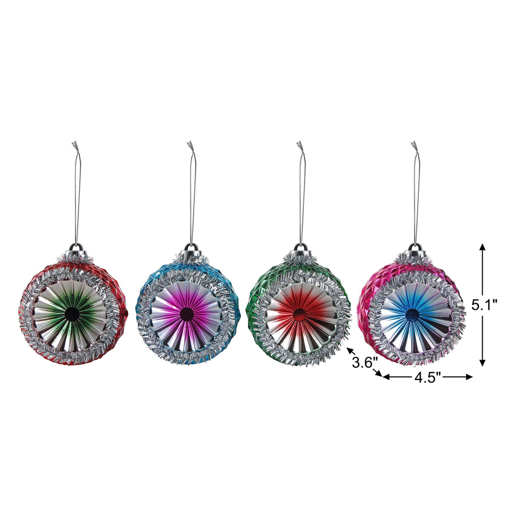 Mr. Christmas Reflector Ornaments, Set of 4